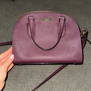 Dark purple Kate Spade matching crossbody purse & wallet